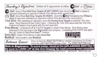 SHARKEY'S SHOOTOUT (Stern) Card Instructions
