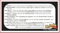 ROLLER COASTER TYCOON (Stern) Card Instructions
