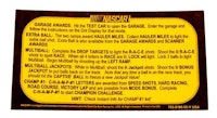 NASCAR (Stern) Card Instructions