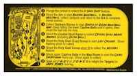 INDIANA JONES (Stern) Score card yellow