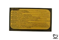 BIG BUCK HUNTER (Stern) Score card