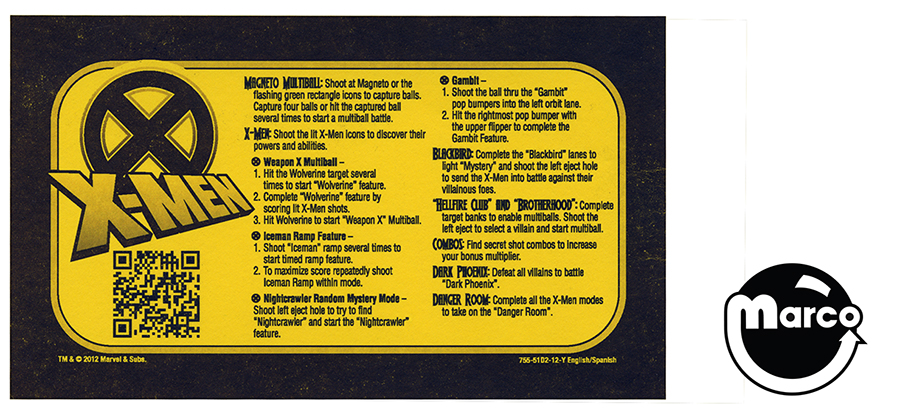 X-MEN (Stern) score card