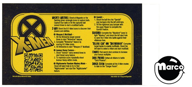 X-MEN (Stern) score card
