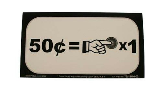 Price Card Stern 50¢ x 1