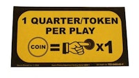 Price Card Stern 1 Quarter/Token Per Play