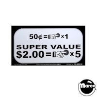 Price Card Stern 50&cent; x 1 / $1.00 x 3