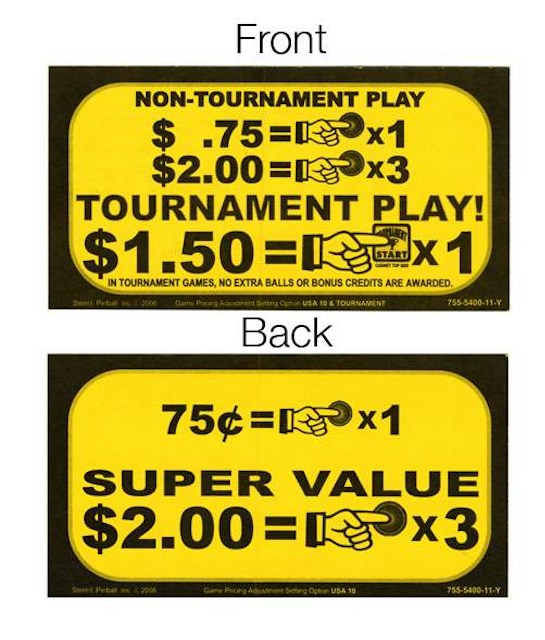 Price Card Stern .75 x 1 / $2 x 3