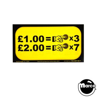 Price Card Stern - Double Sided UK Coinage Card