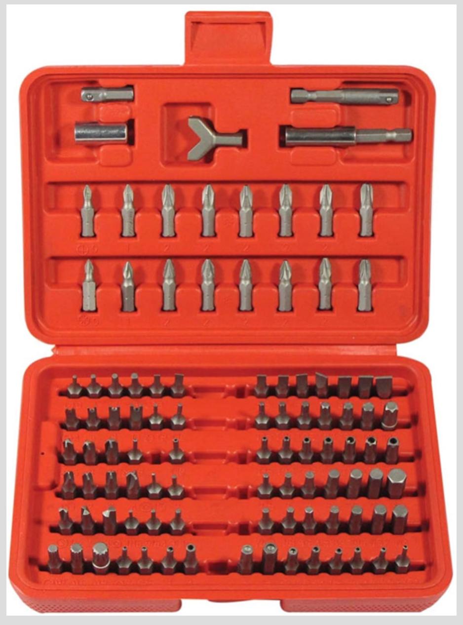 100pc Chrome Screwdriver Bit Set