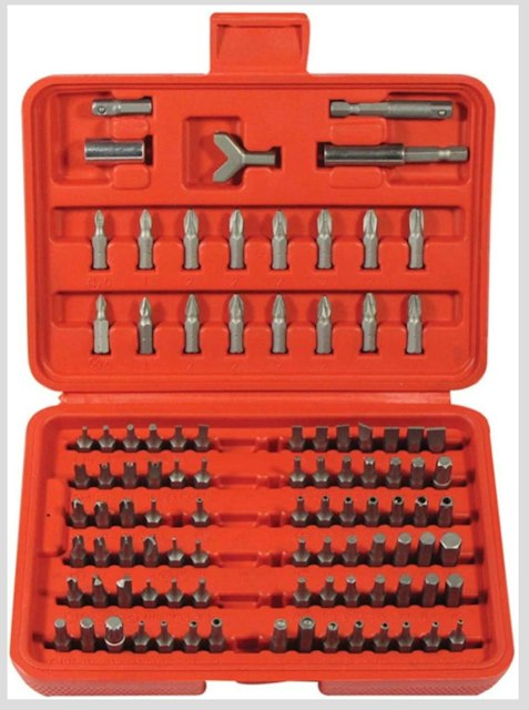 100pc Chrome Screwdriver Bit Set