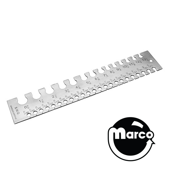 Wire gauge ruler