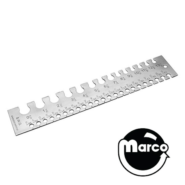 Wire gauge ruler
