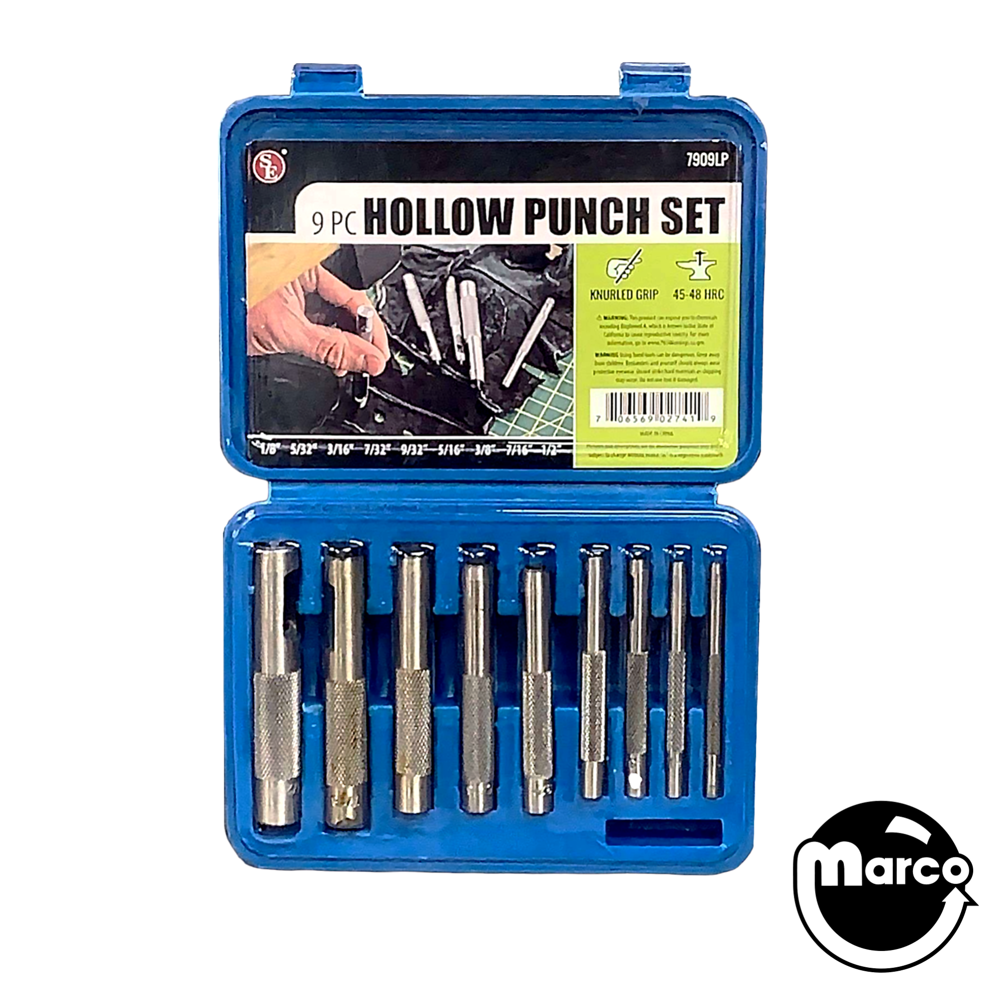 Hollow punch set - 9 piece
