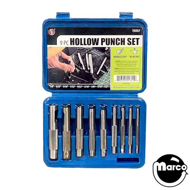 Hollow punch set - 9 piece