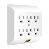 6-Outlet Power Tap - Direct plug in adapter