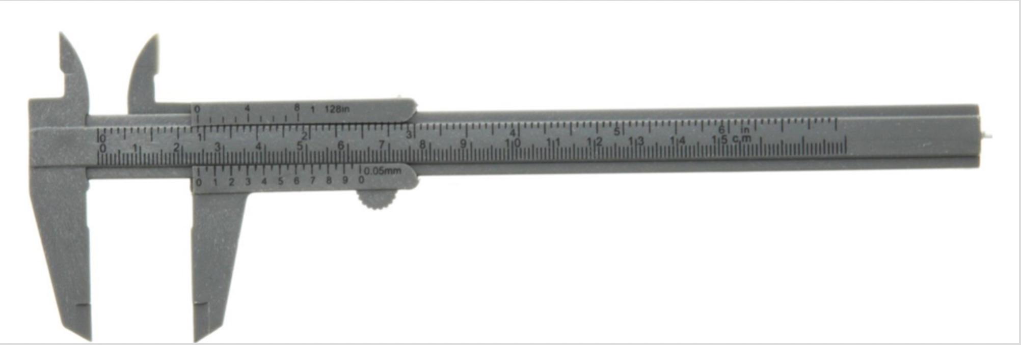 Caliper - 6 inch Non-Marring Plastic Vernier Caliper