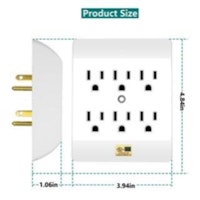 6-Outlet Power Tap - Direct plug in adapter