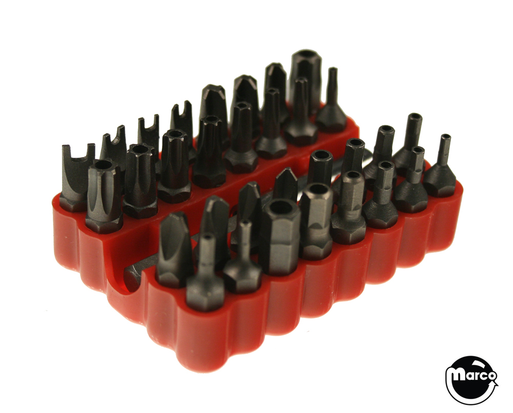 77-7519 - Security Bit set - 33 piece - Marco Specialties Pinball