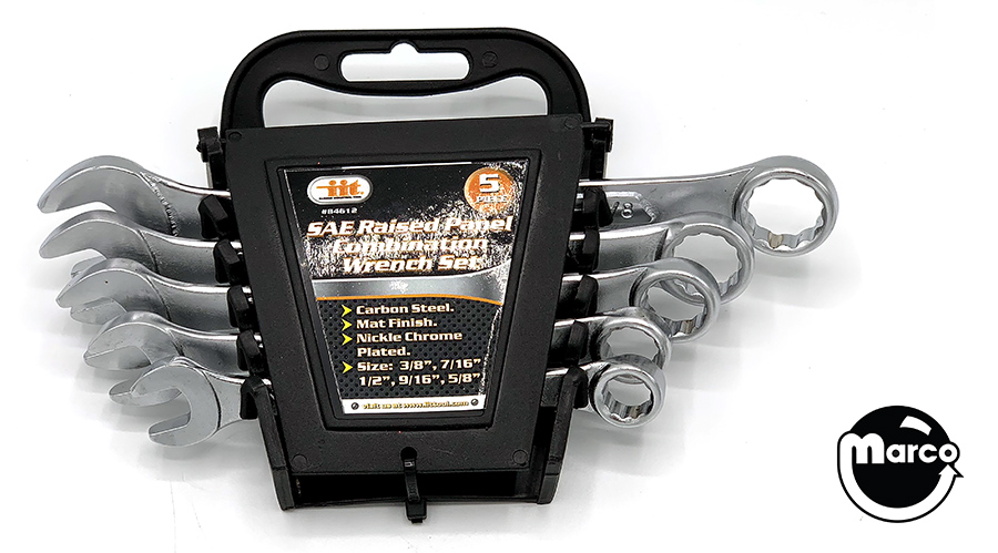 77-BOX5 - Wrench set - 5 piece box/open end SAE - Marco