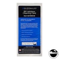 Dollar Bill Acceptor Cleaning Card