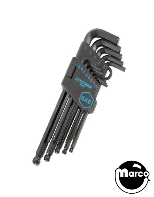 Hex wrench set - 13 piece SAE 1/20 - 3/8 inch