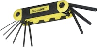 Hex wrench set - 9 piece folding SAE