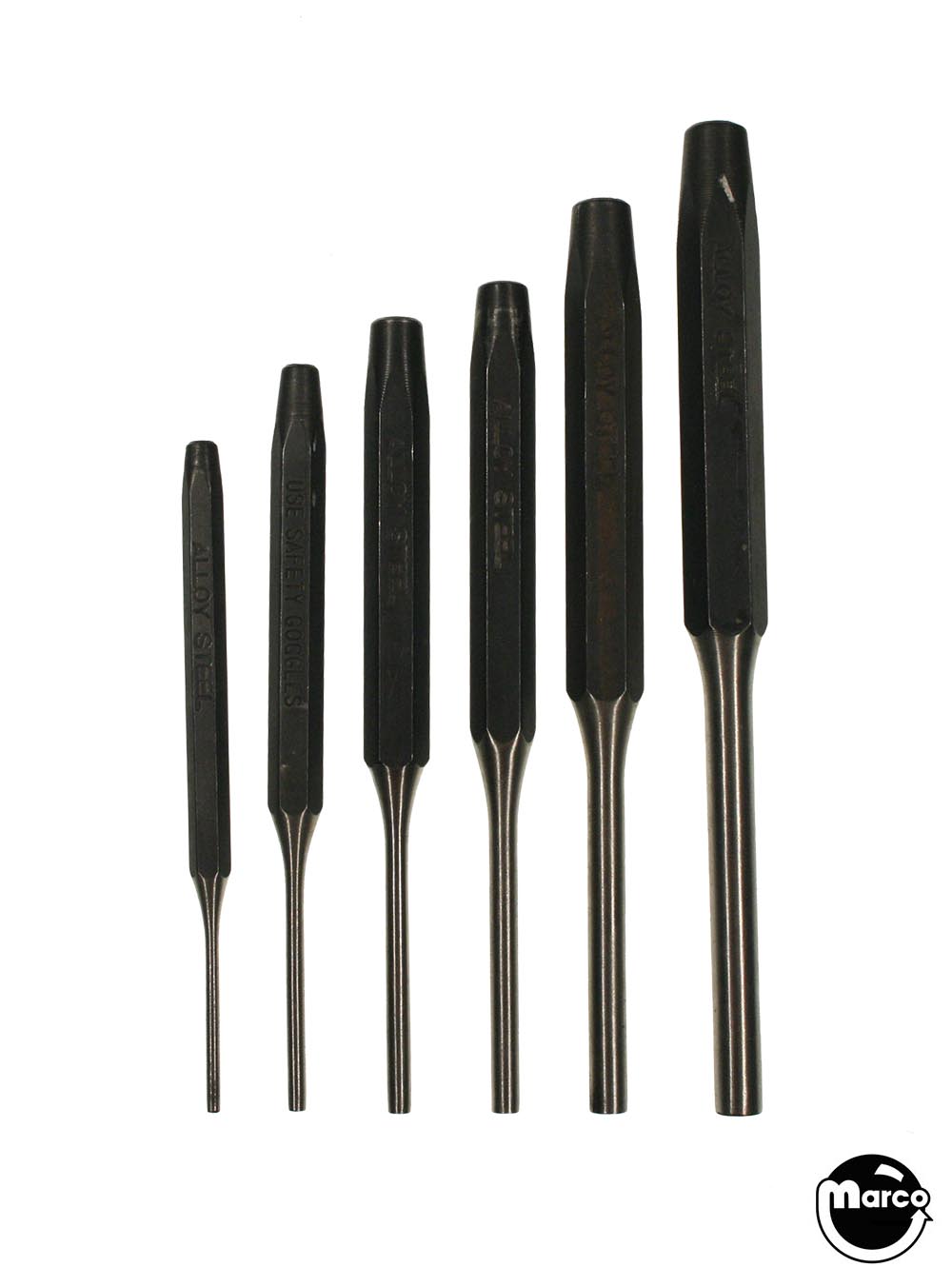 77-PPS - Pin punch set - 6 piece - Marco Specialties Pinball Parts
