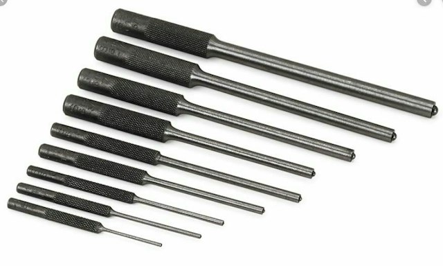 Roll pin punch set - 9 piece