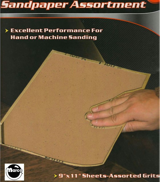 Sandpaper assortment pack 15 pc.