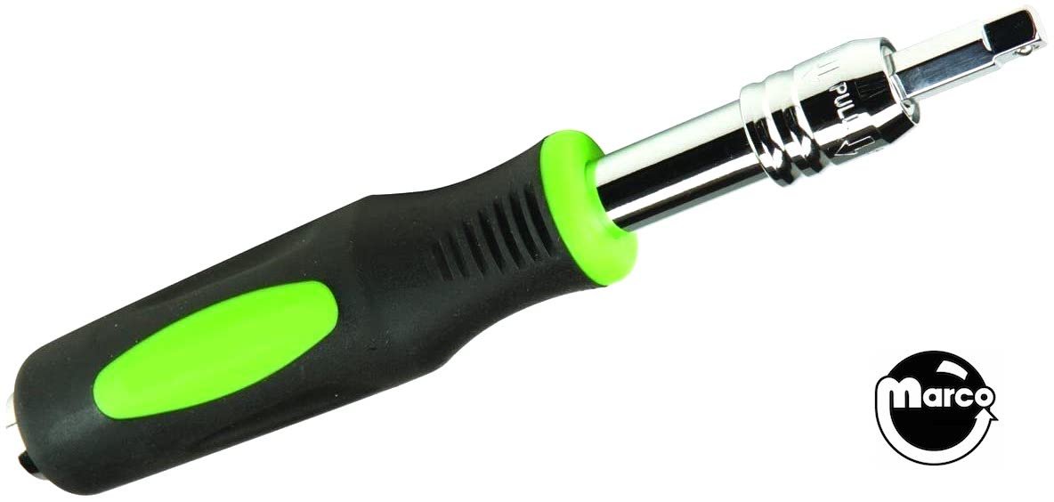 Socket wrench handle - telescopic 1/4 inch drive