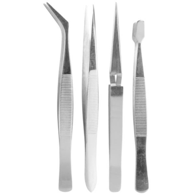 4 Piece Precision Tweezer Set