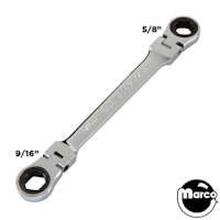 Wrench - box/ratchet 5/8 + 9/16 inch Pinwrench leg bolts