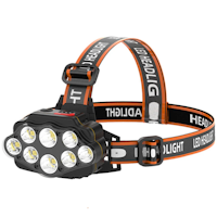 Flashlight - headlamp 8 LED rechargeable