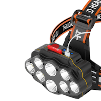Flashlight - headlamp 8 LED rechargeable