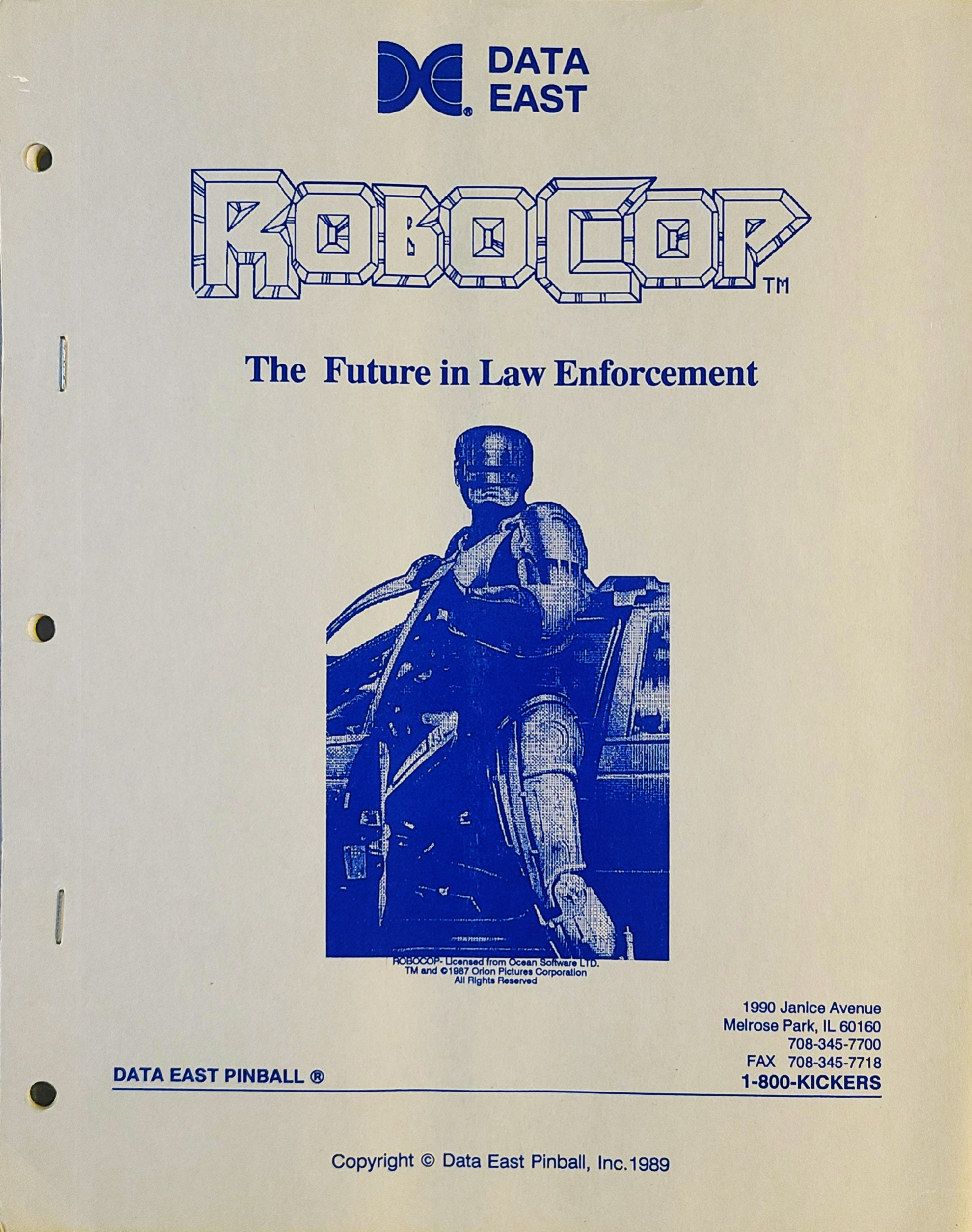 ROBOCOP (Data East) Manual