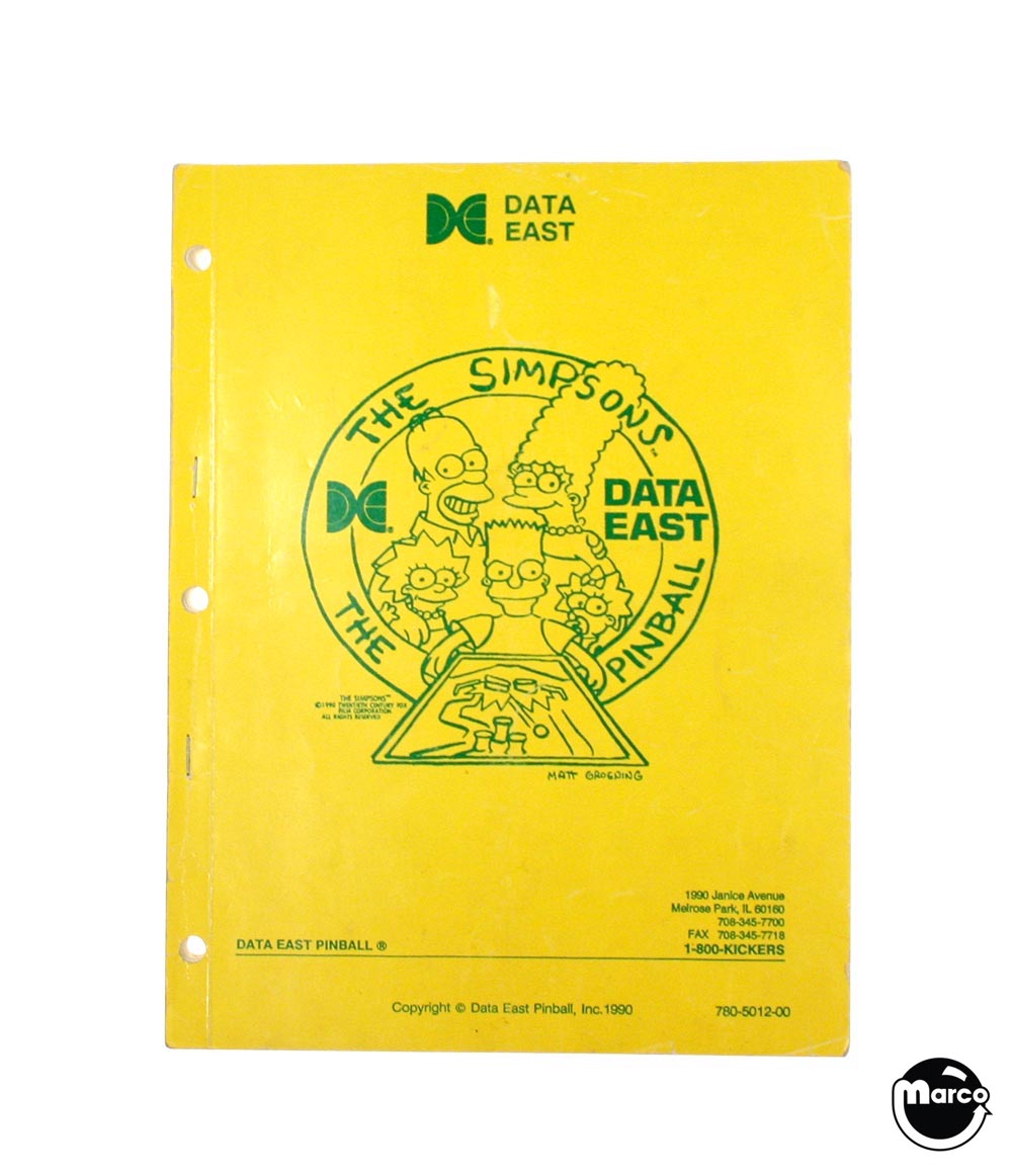 SIMPSONS (Data East) Manual & Schematic