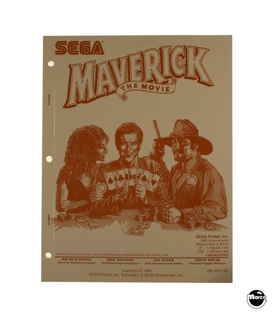MAVERICK (Sega) Manual & Schematic