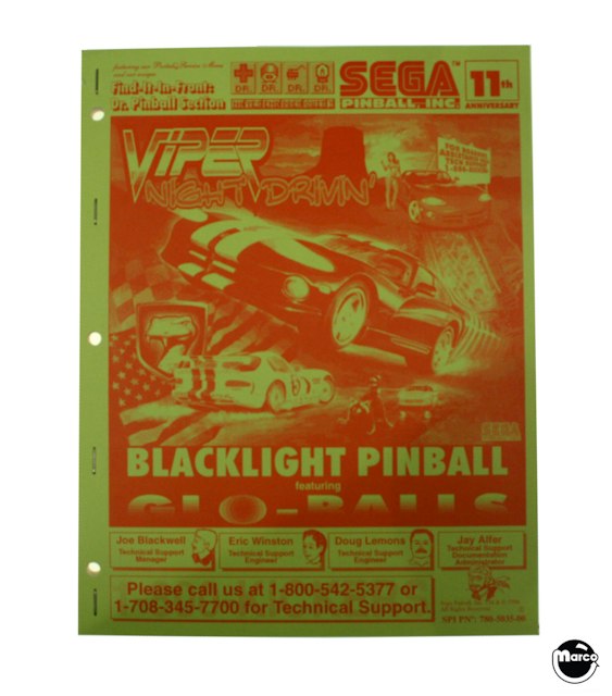 VIPER NIGHT DRIVIN (Sega) Manual
