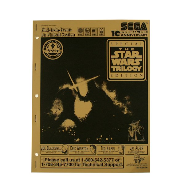 STAR WARS TRILOGY (Sega) Manual - Original