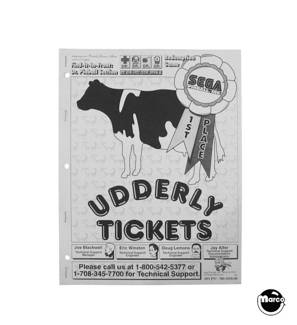 UDDERLY TICKETS (Sega) Manual