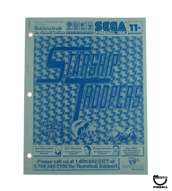 STARSHIP TROOPERS (Sega) Manual - Original