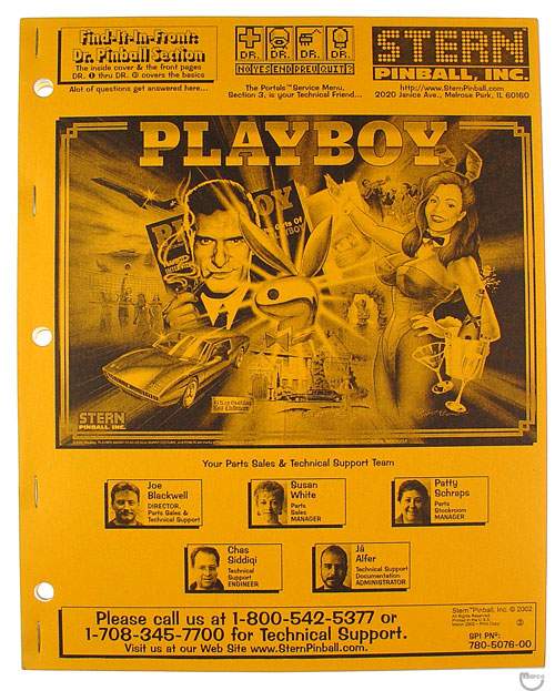780-5076-00 - PLAYBOY (Stern 2002) Manual Reprint - Marco