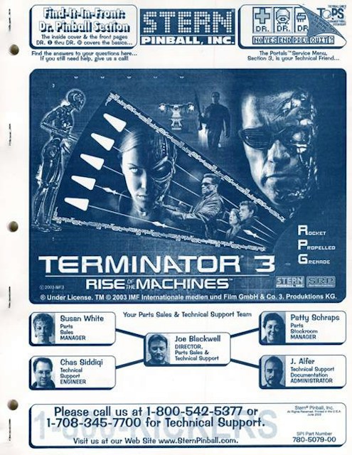 TERMINATOR 3 (Stern) Manual