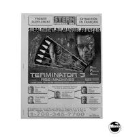 TERMINATOR 3 (Stern) Manual FRENCH supplement