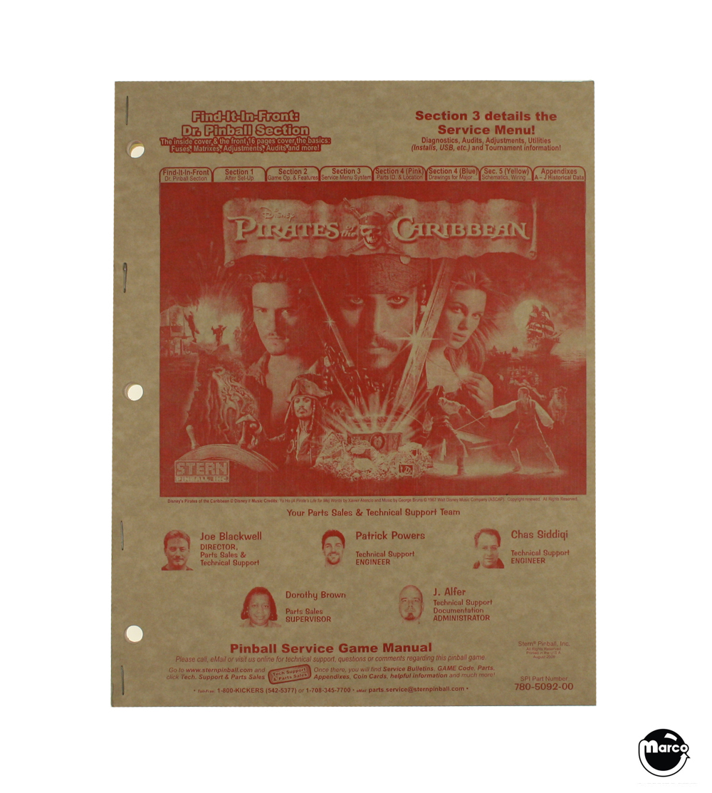 PIRATES CARIBBEAN (Stern) Manual