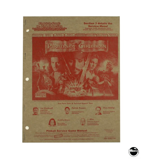 PIRATES CARIBBEAN (Stern) Manual