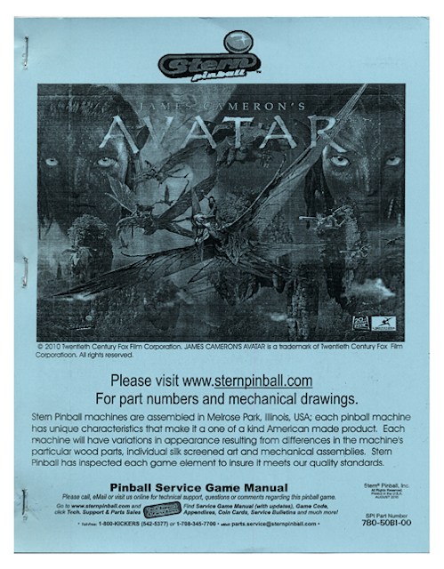 AVATAR (Stern) Manual
