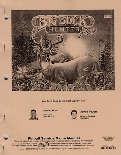 BIG BUCK HUNTER (Stern) Manual