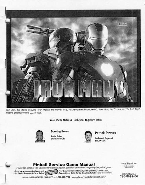 IRON MAN (Stern) Manual USE 780-50B0-00