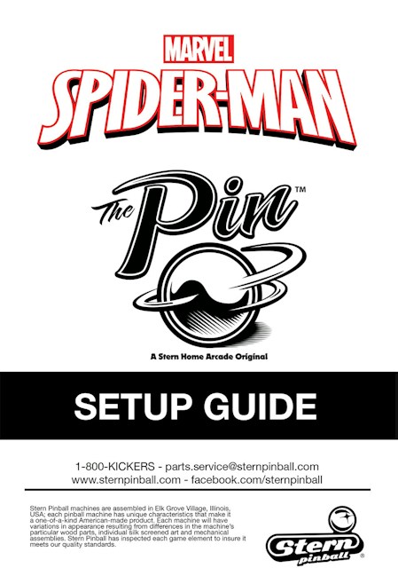 Spider-man The pin set up guide/manual
